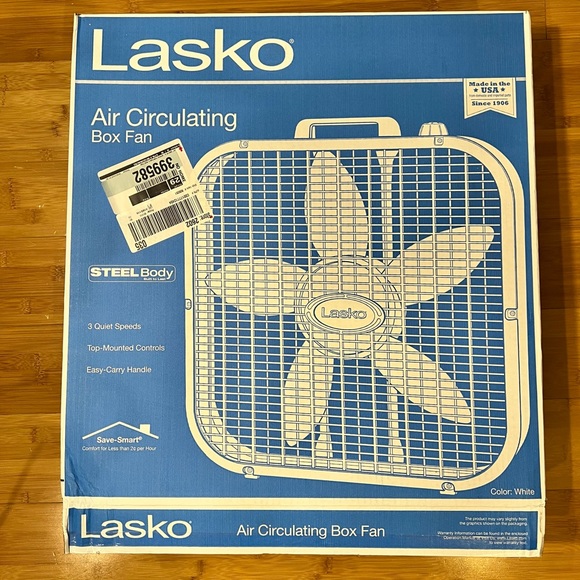 Lasko | Other | Lasko Air Circulating Box Fan White And Gray Size 2h X20w  X4d | Poshmark